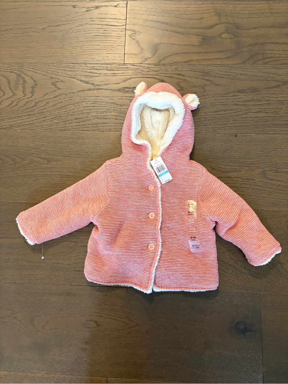 Baby gap pink warm Sherpa jacket 6-12M ret $59